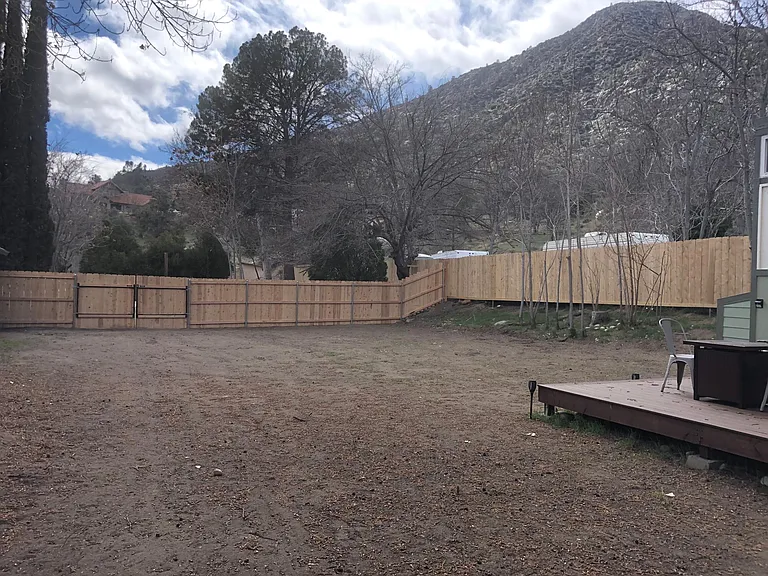large fenced and private area