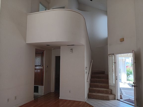 2BR/1 bath upstairs. 1/2 bath downstairs.