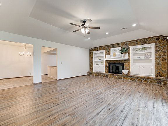 Living Room with Fireplace and Built-ins
