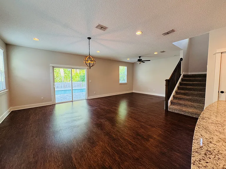 Open Living and Dining Rooms