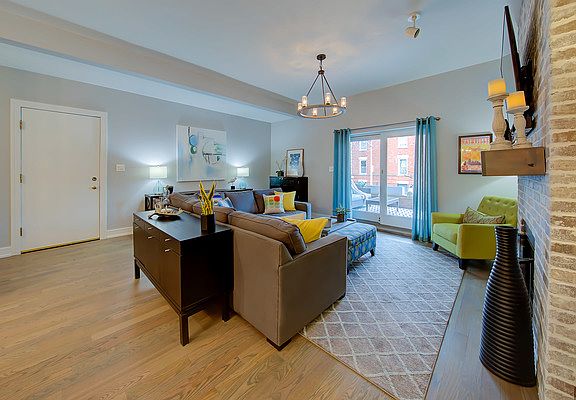 There is plenty of space for a dining table in this open floor plan and to add an office space, if preferred.