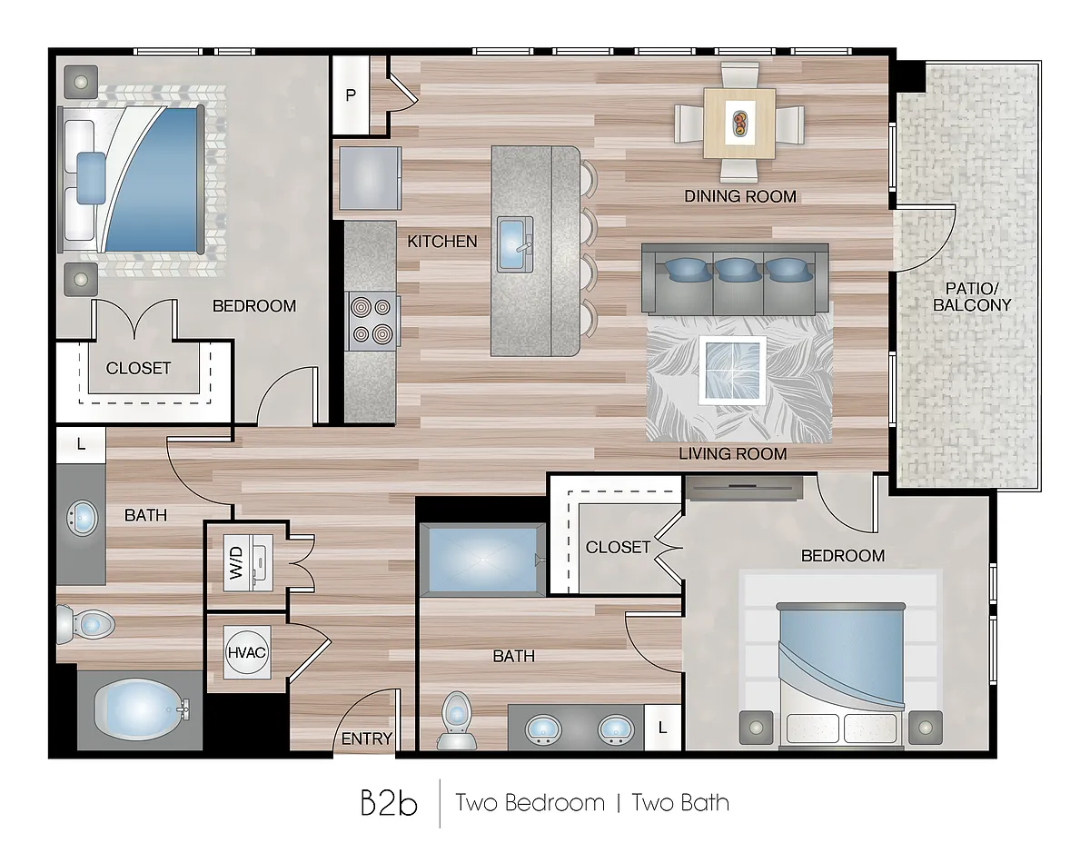 Floor plan Two bedroom