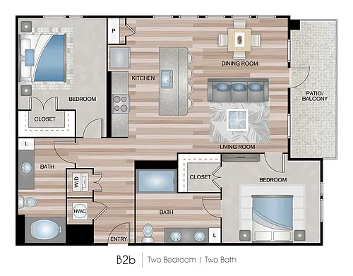 Floor plan Two bedroom