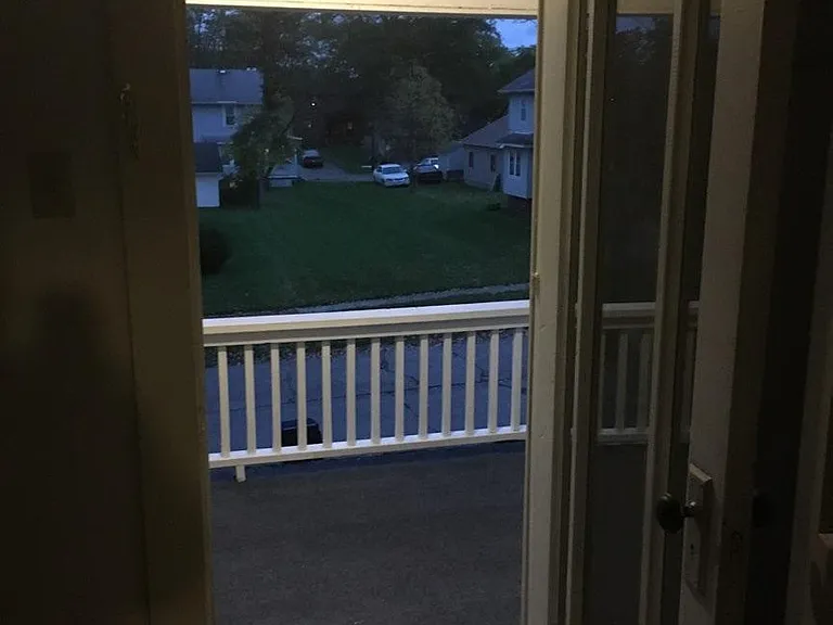 Enjoy the outdoor balcony space.