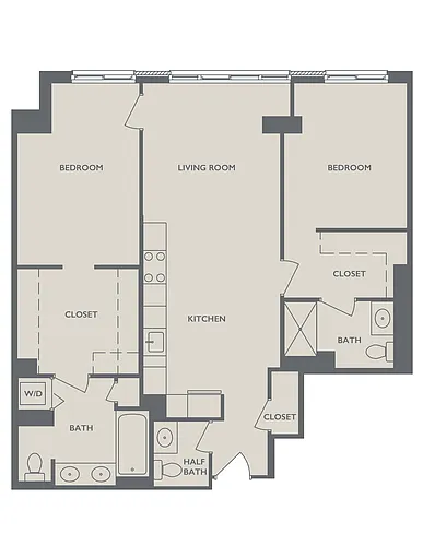 Floor plan Two Bedroom E