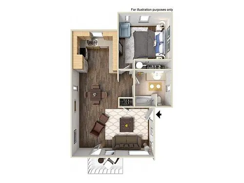 Floor plan One Bedroom