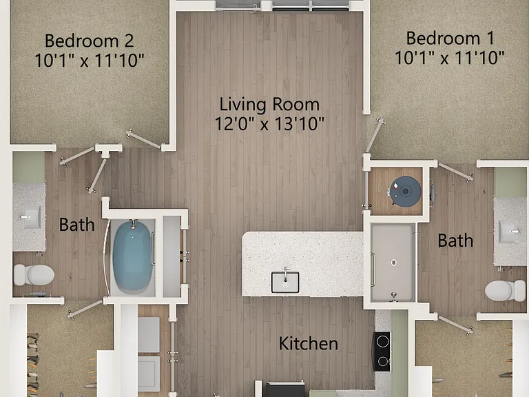 Elm | 2x2 | 1022 sf Elm | 2x2 | 1022 sf