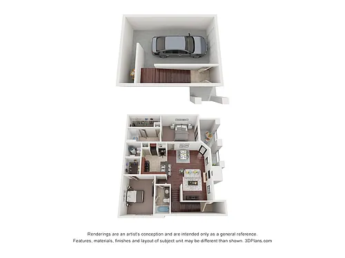 Floor plan B3 - Attached Garage