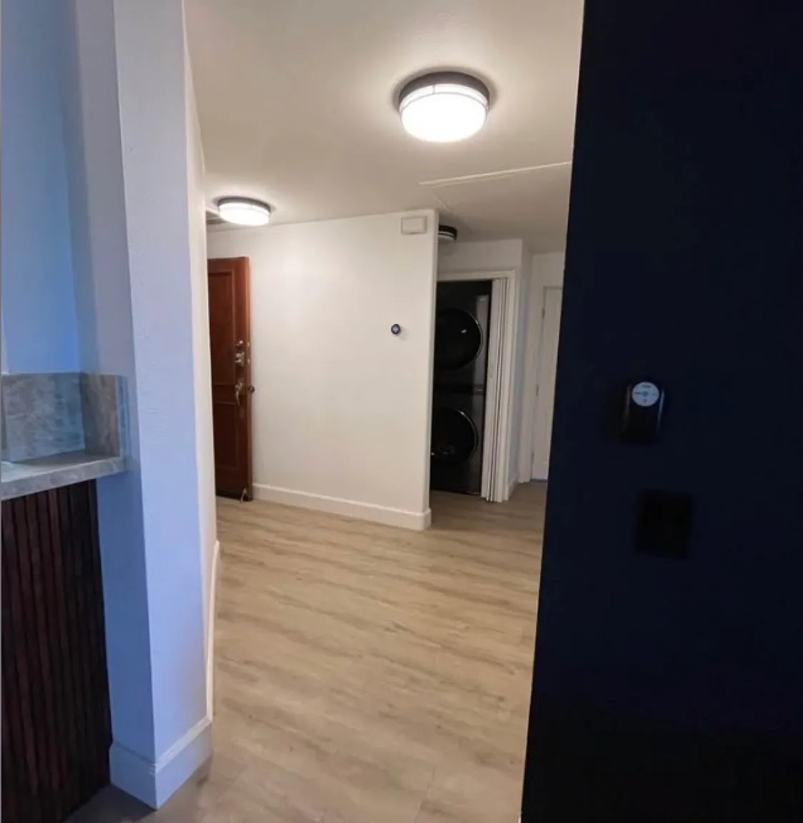 Front entrance & double stacked washer/dryer
