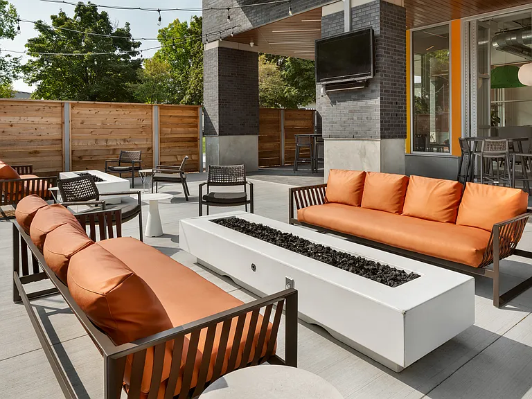 Community Terrace with Fire Pits