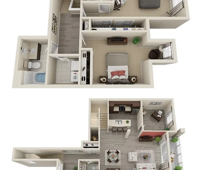 2 Bed, 2.5 Bath - 1,719 sqft