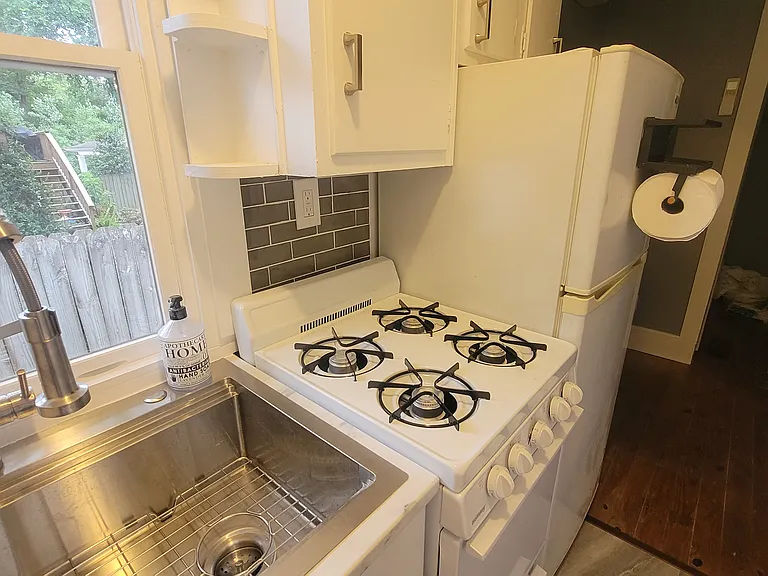 Kitchen with large Stainless Steel basin sink