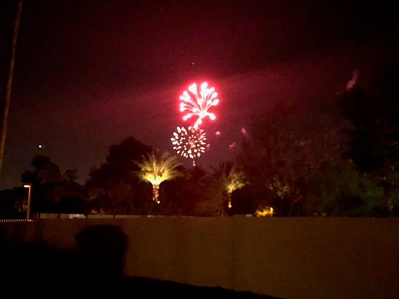Fireworks from Back Patio