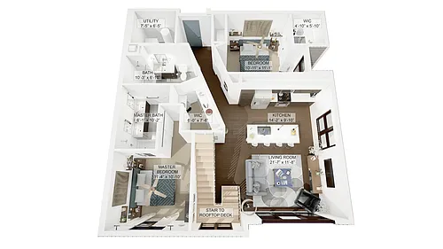 Floor plan 2 Bedroom 2 Bathroom