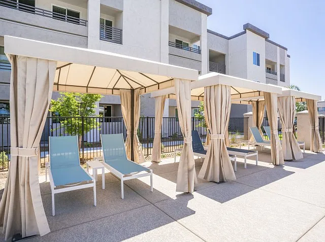 Shaded Pool Cabanas