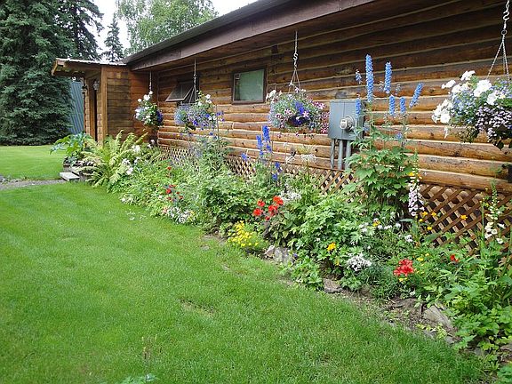 perennial bed on south side