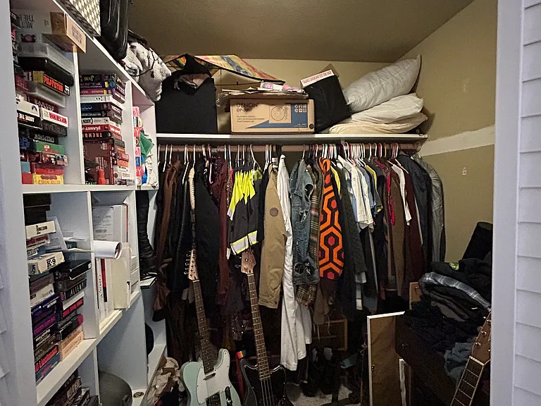 Walk in closet off 2nd bedroom