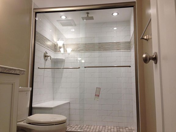 Shower in bathroom