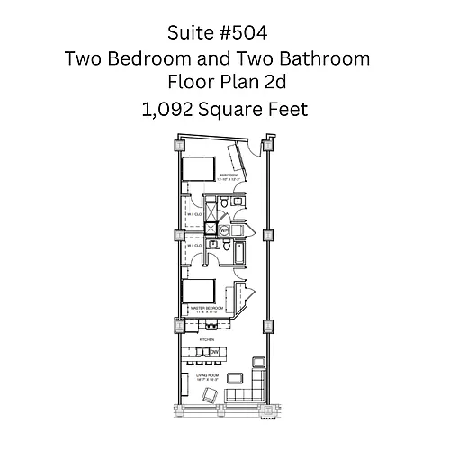 Floor plan Two Bedroom - Euclid View