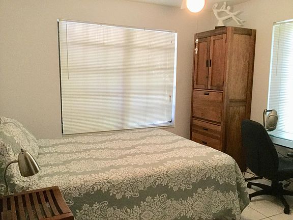 One of three private bedrooms