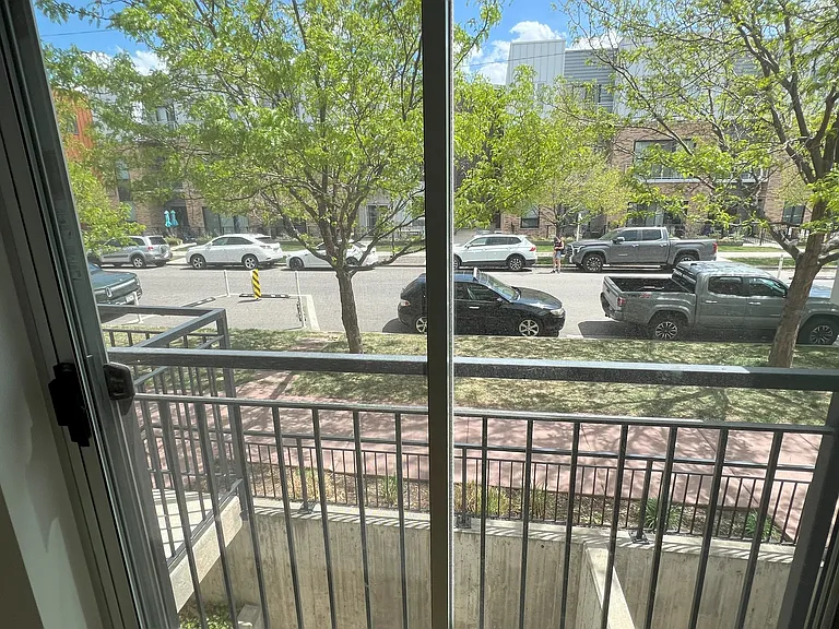 Second floor family room sliding glass door