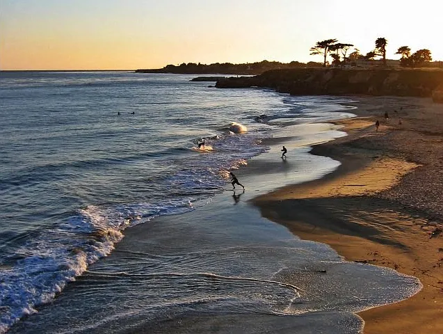Walk to the beach for sunset