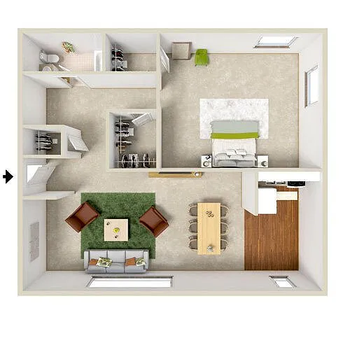 Floor plan 1 Bedroom