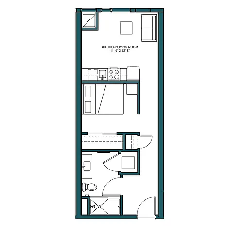Floor plan Studio-A2