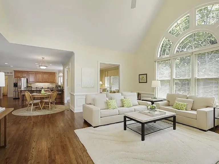 View of Living Room, Kitchen and Sun Room