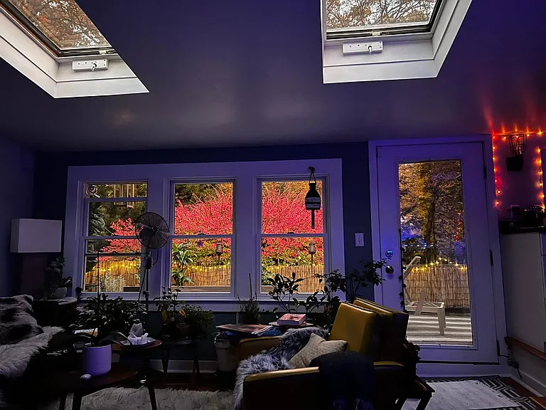 view from living room area