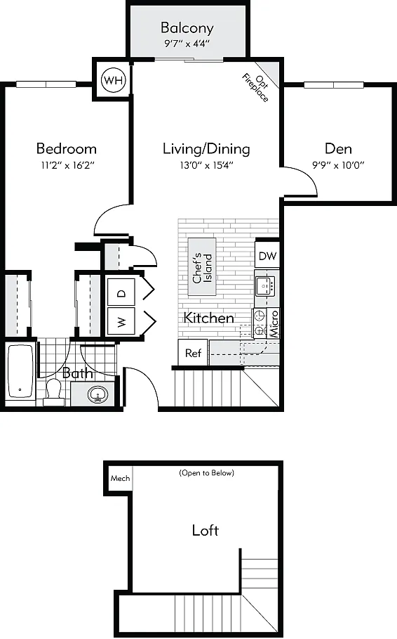 Floor plan Burlington Loft
