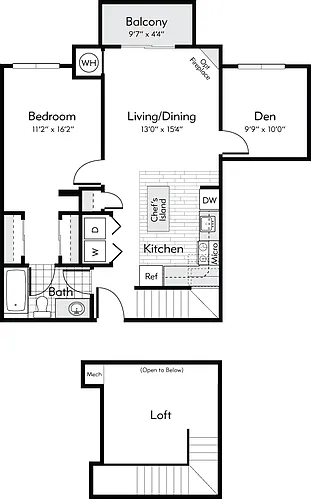 Floor plan Burlington Loft