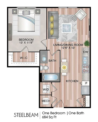 Floor plan Steelbeam