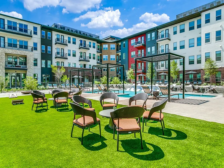 Outdoor courtyard and greenspace