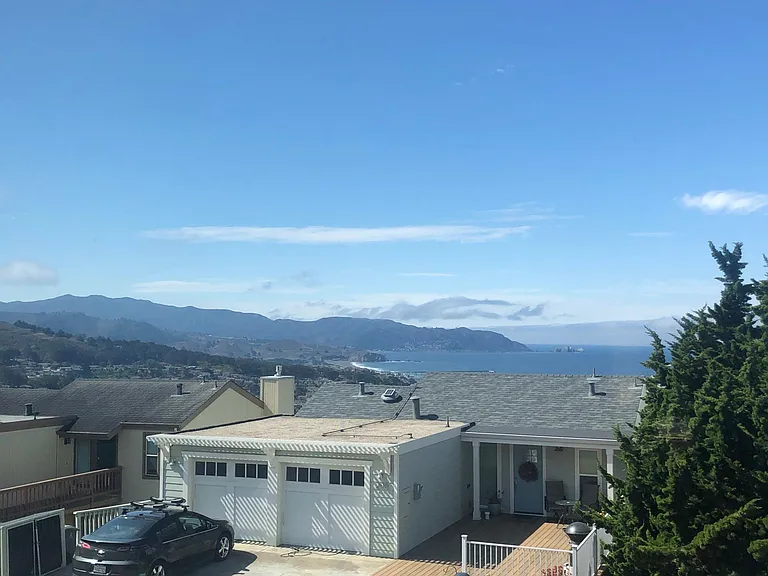 Ocean view from living room and dining room