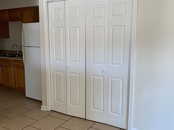 Laundry room doors. Laundry room in dining room
