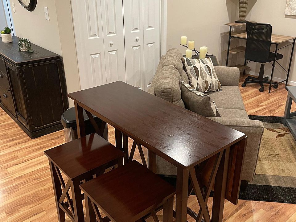 Dinette table top folds out to double in size