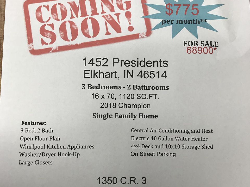 Projected ready date 7-18-2018