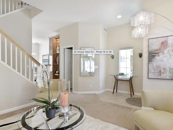 Staged living room (note: house is unfurnished)