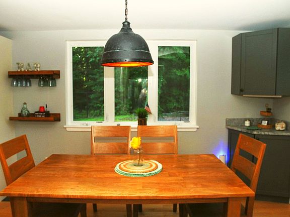 Intimate dining room across from kitchen