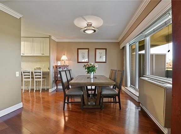 Separate Dining Area with sliding glass doors to balcony