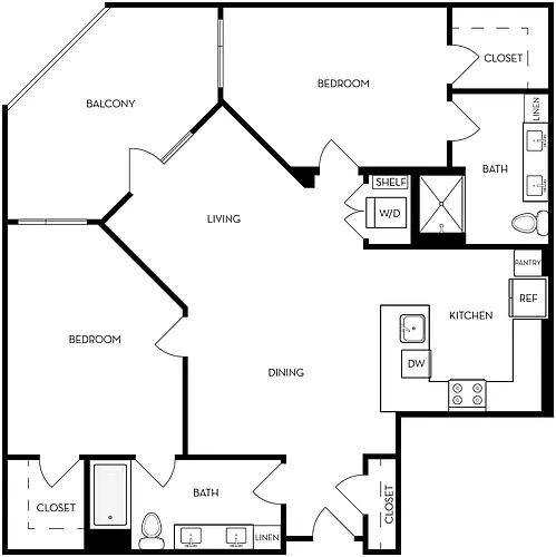Floor plan 2X2 B4