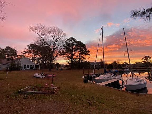 Backyard, beautiful sunsets in the evening on the water.