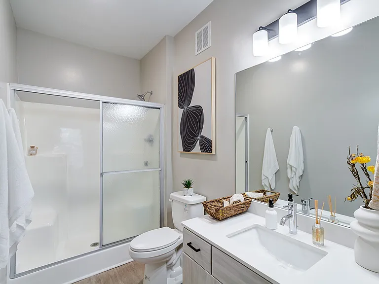 Start your day refreshed in a spa-inspired space
