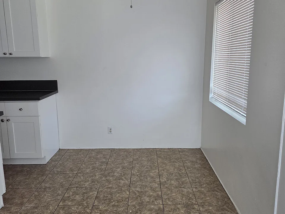 kitchen nook from living room view