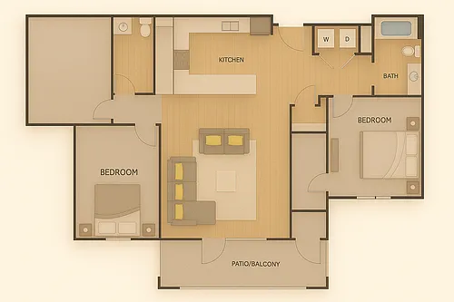 Floor plan 2X2