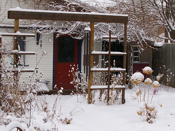 Door to garage and workshop