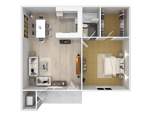 Floor plan One Bedroom / One Bath