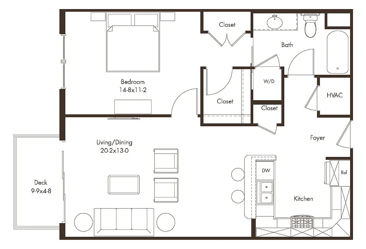 Floor plan 1 Bedroom