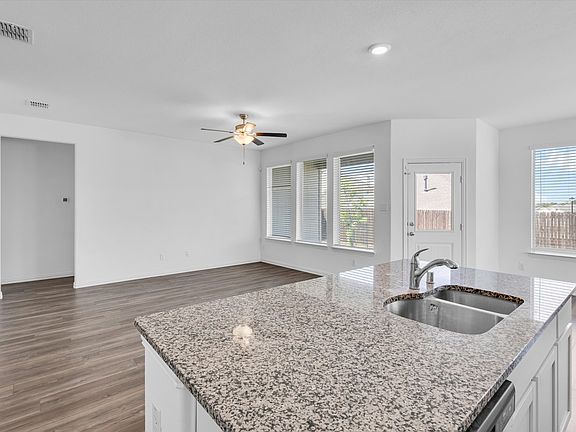 Kitchen facing living room